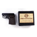 .22 Webley Sport starting pistol with pellets and cleaning rod in original box