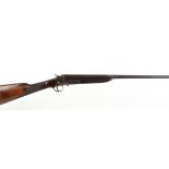 .410 hammer, English, single 30 ins two stage barrel, side lever opening, 14,1/2 ins straight hand