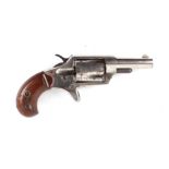 .32 (rf) Colt New Line 5 shot single action pocket revolver, nickel finished barrel cylinder and