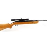 .22 BSA Airsporter Mk5 underlever air rifle, mounted 4 x 20 scope, no. GJ12329