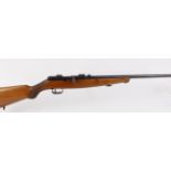 .22 Beretta, bolt action semi automatic, (magazine missing), 20 ins barrel threaded for moderator,