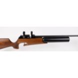 .177 Theoben Rapid (24 ft/lbs), moderated barrel, fitted scope mounts, two multi-shot magazines,