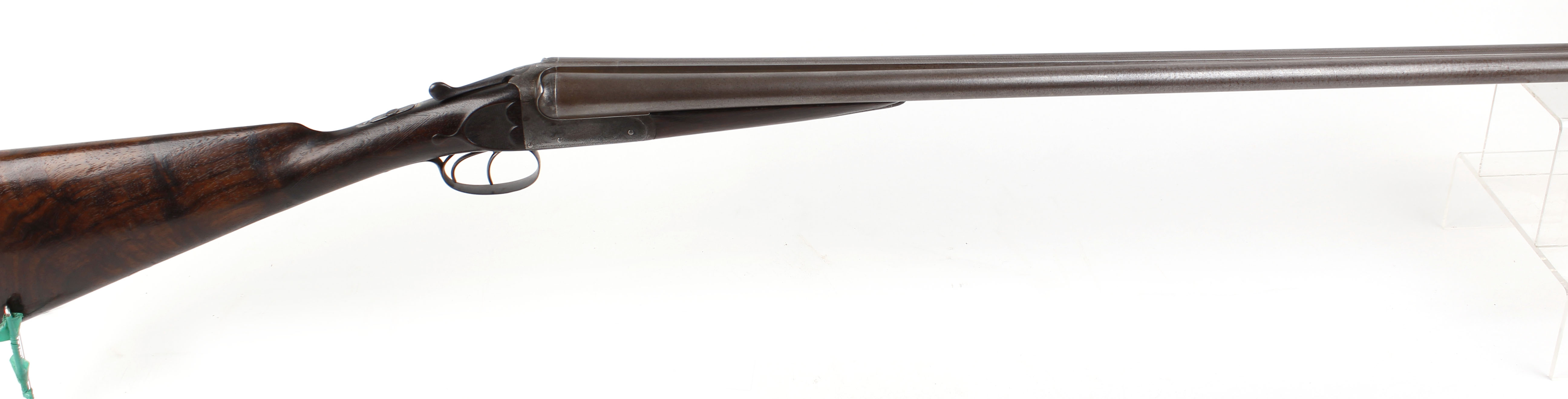 12 bore boxlock ejector by Boswell, 30 ins damascus barrels (nitro proof), raised engine turned - Image 4 of 6