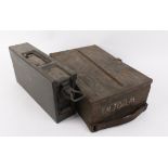 12 x .303 BREN Mk1 magazines in original steel military box; 40 x 7.62mm (inert) cartridges in