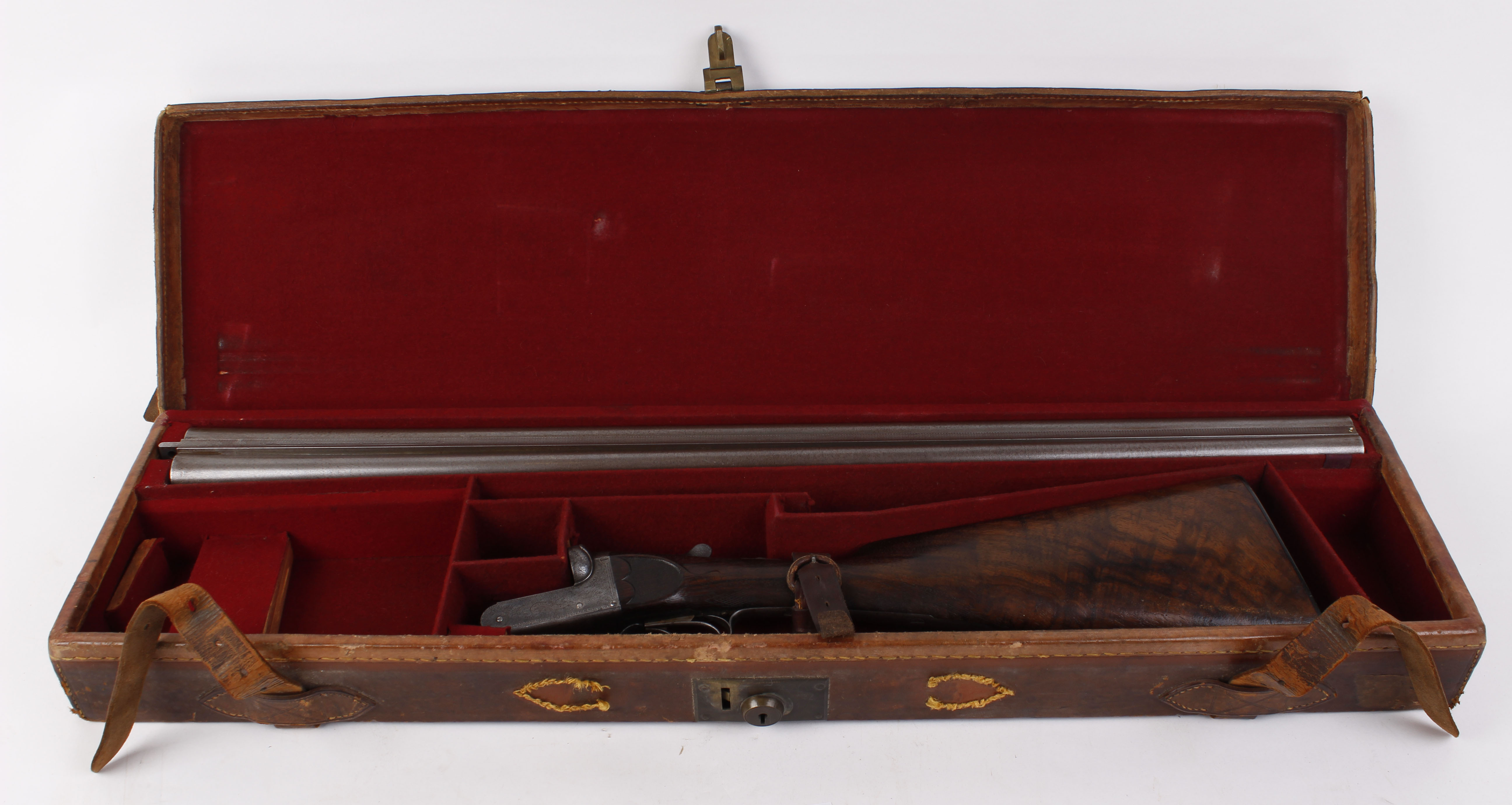 12 bore boxlock ejector by Boswell, 30 ins damascus barrels (nitro proof), raised engine turned - Image 2 of 6