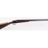 12 bore sidelock ejector by BRNO, 28¼ ins chopper lump barrels, ½ & ¾, 2¾ ins chambers, plain