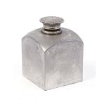 Victorian oiler of square form, nickel plated finish, h.2½ ins