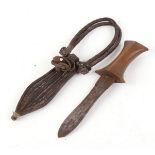 Sudenese bracelet dagger and leather sheath; Gladious style side arm (a/f); double edge short