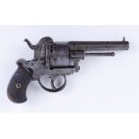 11mm Guardian American Model 1878 double action five shot pinfire revolver, 4 ins octagonal