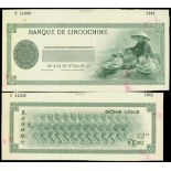 French Indo China, 50 piastres, uniface obverse and reverse proof on card, 1945, (Pick 77pr),