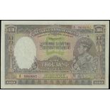 India, 1000 rupees, ND(1937), serial number A0 566680, purple brown and multicolour underprint, Geo