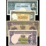 Mixed lot, group of 4 notes from Commonwealth of Australia and the Reserve Bank of New Zealand, (Pi