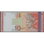 Malaysia, Bank Negara, 10 Ringgit, ND(2004), solid serial QM8888888, (Pick 46),