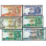 Malaysia, set of 6 notes, no date (1995), (Pick 27-31),