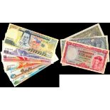 Mixed lot, consisting of Reserve Bank of India, 5 and 10 rupees, ND(1943), India Portuguesa 30 escu
