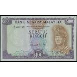 Malaysia, Bank Negara, 100 Ringgit, ND(1972-76), black serial A/13 238728, (Pick 11),