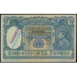 Burma, the Reserve Bank of India, 100 rupees, ND(1939), serial number A2 496168, grey blue on multi