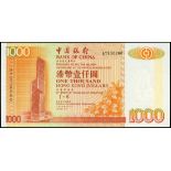 Bank of China, $1000, 1.1.1997, serial number AY930260, (Pick 333d),