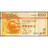 The HongKong and Shanghai Banking Corporation, $1000, 1.1.2007, low serial number DX000008, (Pick 2