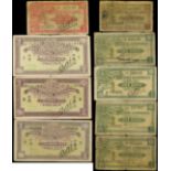 Macau, Banco Nacional Ultramarino, group of 9 fractional notes, (Pick 10, 11, 20, 21),