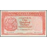 The HongKong and Shanghai Banking Corporation, ERROR NOTE, $100, serial number 161578 YG, (Pick 187