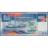 Singapore, $50, 1987, replacement prefix Z/1 012455, (Pick 22a*),