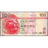 The HongKong and Shanghai Banking Corporation, $100, 1.7.2009, solid serial number UM111111, (Pick