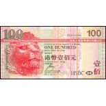 The HongKong and Shanghai Banking Corporation, $100, 1.7.2009, solid serial number TD222222, (Pick