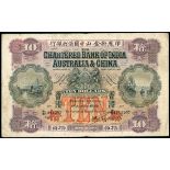 The Chartered Bank of India, Australia and China, $10, 1.8.1929, serial number N/B 1111207, (Pick 5