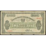 The British North Borneo Company, $25, 1.7.1940, serial number J016079, (Pick 32),