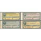 Mellon National Bank of Trust Company, set of 4 specimens for traveller's cheques, no date, post 19