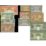 Board of Commissioners of Currency Malaya, group of 11 notes from the 1940's consisting of: (Pick 3