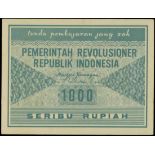 Indonesia, rebellious movements, 1000 rupiah, ND(1960), serial number E079590, (Pick S475),