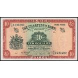 The Chartered Bank, $10, 3rd March 1962, serial number T/G8190289, (Pick 70b),
