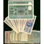 Government of Ceylon/India, group of 20 notes,