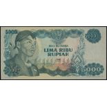 Bank Indonesia, 5000 rupiah, 1968, serial number OAK024033, (Pick 111a),