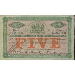 The Chartered Bank of India, Australia and China, $5, Shanghai, 2 May 1927, serial number F/S389257