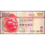 The HongKong and Shanghai Banking Corporation, $100, 1.1.2005, solid serial number HB666666, (Pick