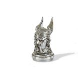 Motoring Mascot, a Rover, Viking head radiator cap , in chromium plated metal, single bolt fixing,