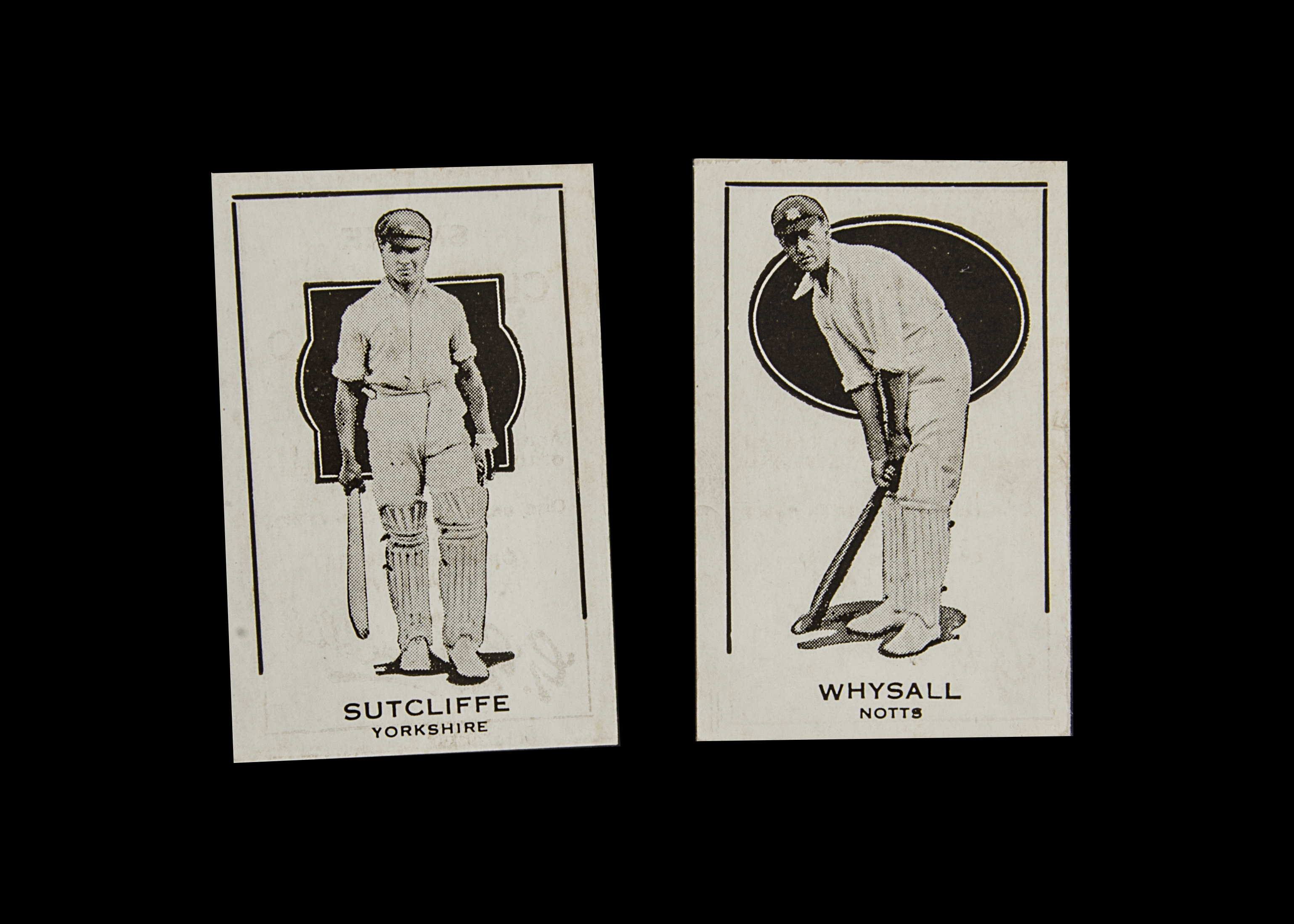 Cigarette Cards, Cricket, Australia, G.G. Goode, Prominent Cricketers, two type cards, Sutcliffe