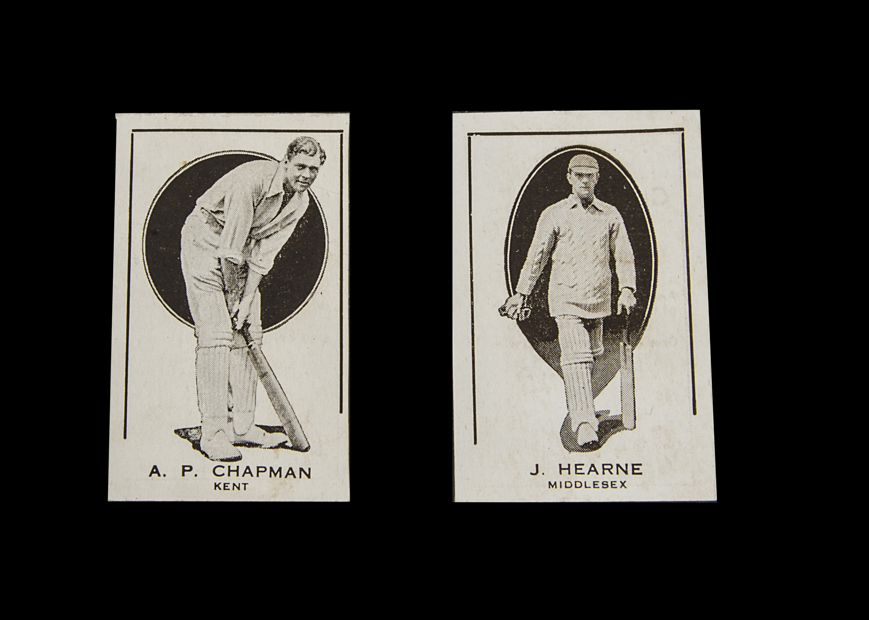 Cigarette Cards Cricket, Australia, G.G. Goode, Prominent Cricketers, two type cards, A.P. Chapman