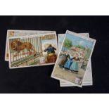 Liebig Cards, Misc., Painters Caricatured (F249), Puzzle Pictures XIII (F594), Duelling (F625),