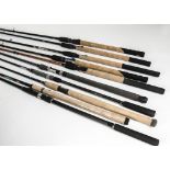 Angling Equipment, a good selection of approx 10 rods, with individual bags, mostly match, including