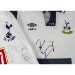 Tottenham Hotspur, a signed Paul Gascoigne shirt framed and glazed 17" X 25" plus a Mansion logo