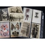 Postcards loose, in plastic sleeves, approx 200 cards , including many RP's Camel Corps, Camps,