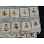 Cigarette Silks, Military, R J Lea, Regimental Crests & Badges, ()M100) together with an
