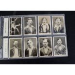 Cigarette Cards, Cricket, Millhoff, Famous Test Cricketers, 'M' size (set, 27 cards) (gd/vg)