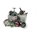 Angling Equipment, a small collection of 8 vintage fishing reels, including Shakespear 2660, ABU