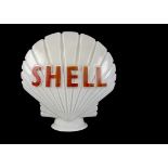 Motoring Globe a vintage "Shell" pump globe in the iconic sea shell shape. 43cm high, red shell "