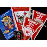 1966 World Cup, genuine Final programme plus three Manchester Utd pennants 1967-68 and other items
